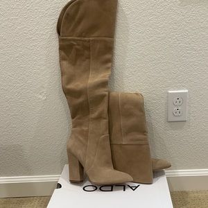 Aldo Over the knee suede boot heels